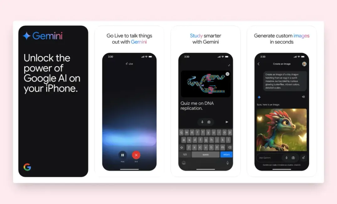 Google Releases Standalone Gemini Chatbot App for iOS